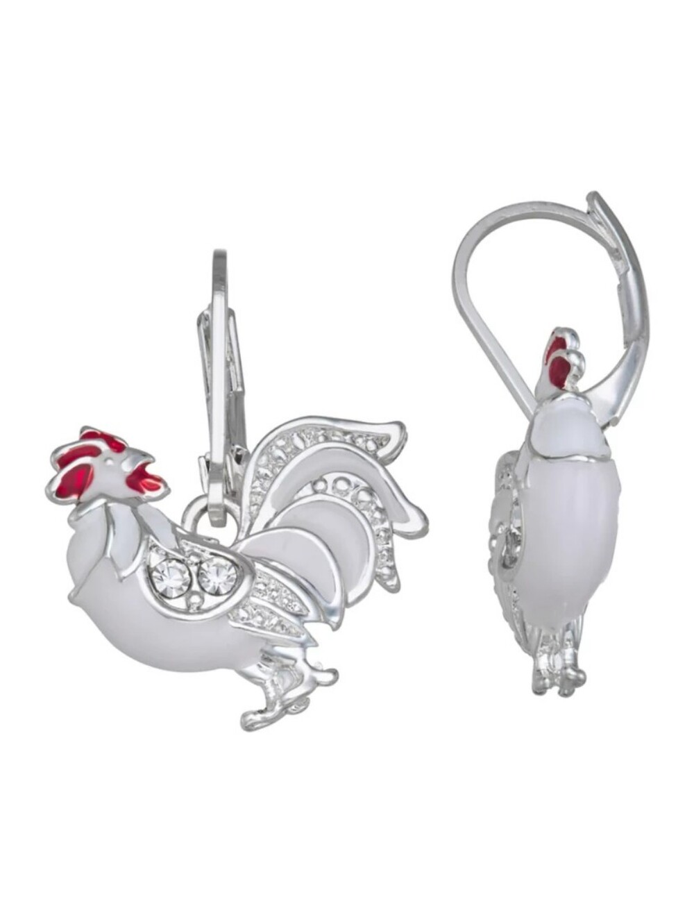 Napier Silver-Tone Chicken Earrings